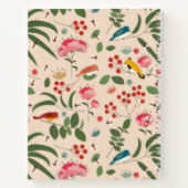 Carnet Oiseaux floraux dessinés à la main Abeilles Monogr (Dos)