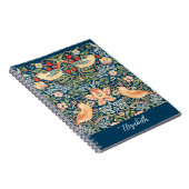 Carnet Oiseaux mignons, Thief fraise Art Vintage, Nom (Côté Droit)