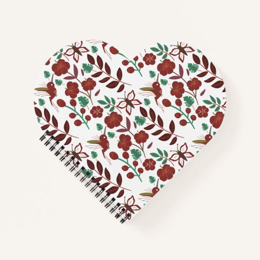 Carnet Oiseaux motifs et papillons floraux sans soudure (Devant)