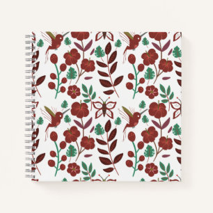 Carnet Oiseaux motifs et papillons floraux sans soudure