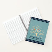 Carnet Oiseaux oranges modernes dans un grand arbre généa (Intérieur)