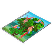 Carnet oiseaux , perroquets (Côté gauche)