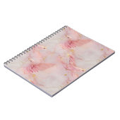 Carnet Oiseaux roses blush doré (Côté gauche)