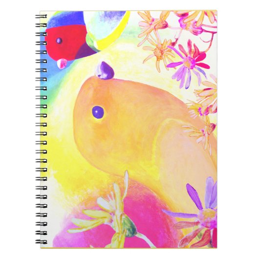 Carnet Oiseaux Tie-Dye Lumineux (Devant)