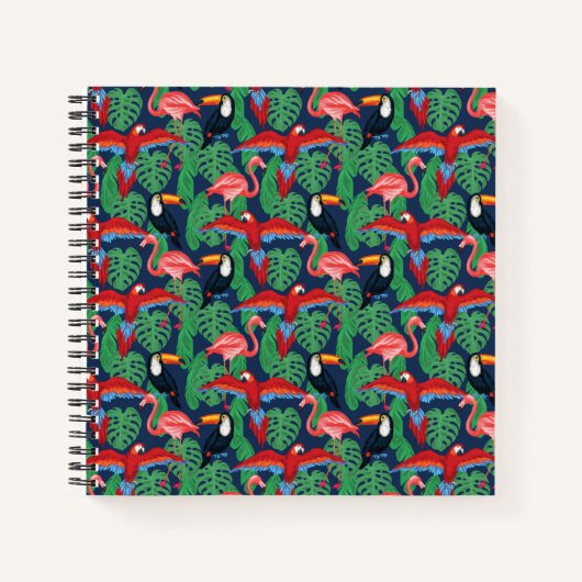 Carnet Oiseaux Tropicaux Aux Couleurs Lumineuses (Devant)