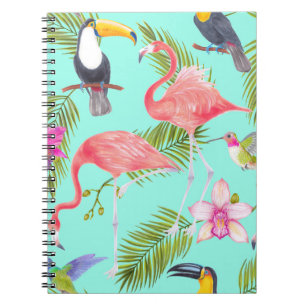 Carnet Oiseaux tropicaux : motif imperméable.