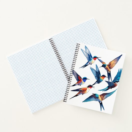 Carnet oiseaux volant librement (Intérieur)
