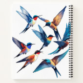 Carnet oiseaux volant librement (Dos)