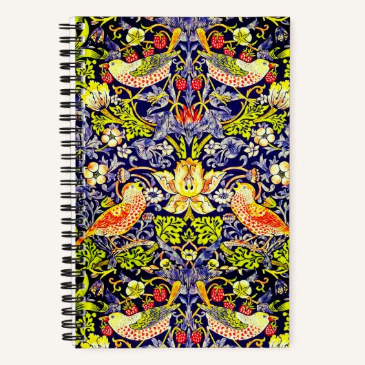 Carnet Oiseaux voleurs de fraises William Morris (Recto)