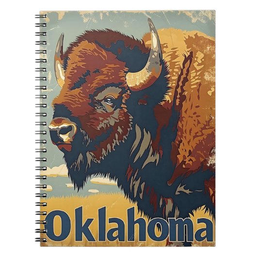 Carnet Oklahoma Bison Vintage (Devant)