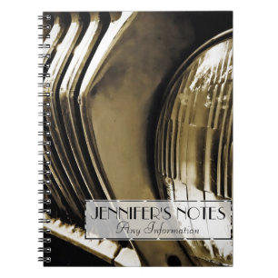 Carnet Old Classic Car Headlight