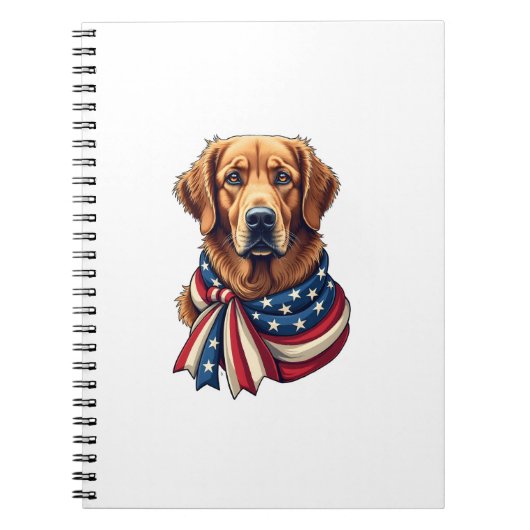 Carnet Old Glory Golden Retriever Vintage Shirt 2 (Devant)