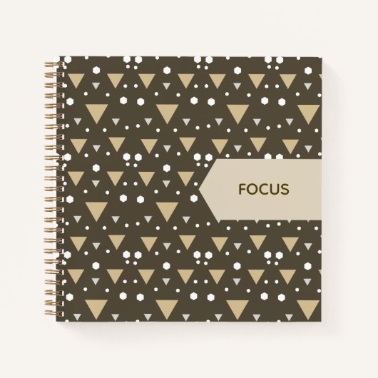 Carnet Olive Geometry Luxe (Devant)