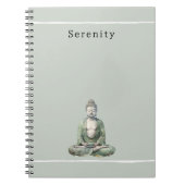 Carnet Olive Green Buddha Meditation Personalized  (Devant)