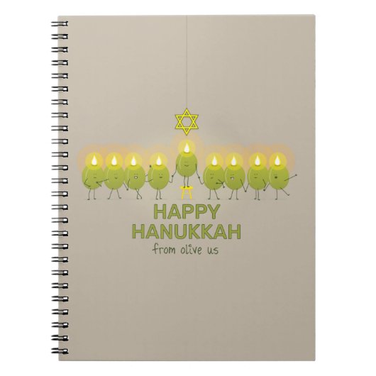 Carnet Olive Hanoukka Menorah (Devant)