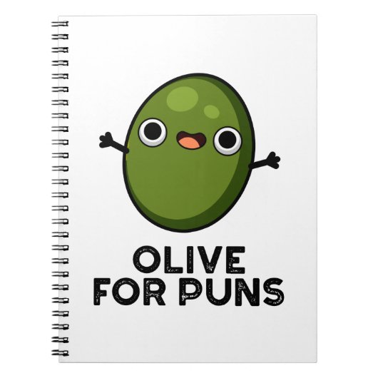 Carnet Olive Pour les Jeux de Mots Drôle de Fruit d'Olive (Devant)