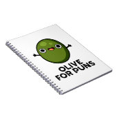 Carnet Olive Pour les jeux de mots drôle de fruit Olive P (Côté Droit)
