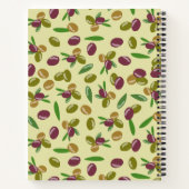 Carnet Olive rustique et recettes Motifs Feuilles Cuisine (Dos)