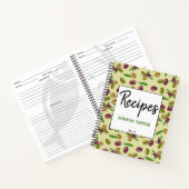 Carnet Olive rustique et recettes Motifs Feuilles Cuisine (Intérieur)