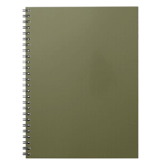 Carnet Olive vert Terre couleur solide Imprimer (Devant)