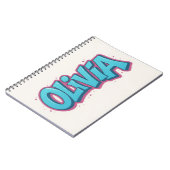 Carnet Olivia Nom Art (Côté gauche)