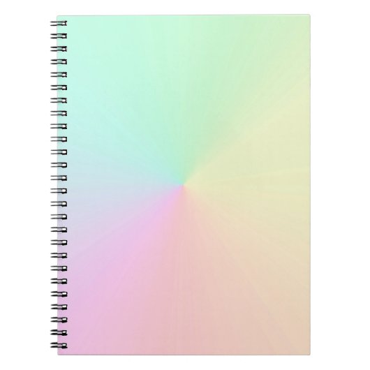 Carnet Ombre Arc-en-ciel Pastel émaillé de boue esthétiqu (Devant)
