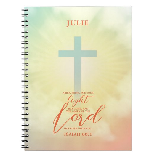 Carnet Ombre Cross Scripture Personnalisé (Devant)