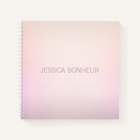 Carnet Ombre de fond de couleurs douces (Devant)