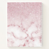 Carnet Ombre de marbre de marbre rose rose brillant (Dos)