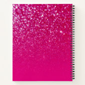 Carnet Ombre de Parties scintillant rose chaud personnali (Dos)