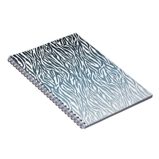 Carnet Ombre d'impression Wild Blue Zebra (Côté Droit)