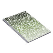 Carnet Ombre d'impression Wild Green Zebra (Côté Droit)