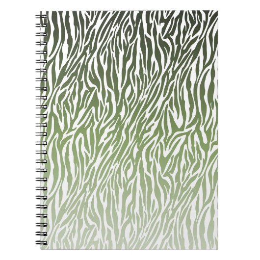 Carnet Ombre d'impression Wild Green Zebra (Devant)