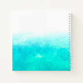 Carnet Ombre turquoise personnalisée marbré (Dos)