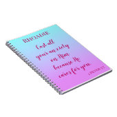 Carnet Ombre Violet et Bleu Encourageant (Côté Droit)