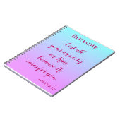Carnet Ombre Violet et Bleu Encourageant (Côté gauche)