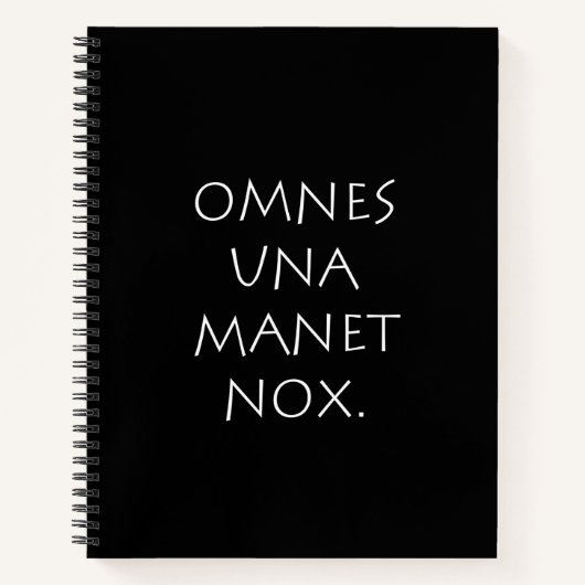 Carnet Omnes Una Manet Nox (Devant)