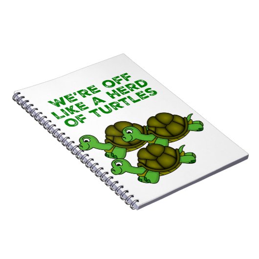 Carnet On est comme un troupeau de tortues Drôle design (Côté Droit)