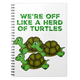 Carnet On est comme un troupeau de tortues Drôle design