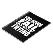 Carnet on n'échoue jamais tant qu'on continue d'essayer (Côté gauche)