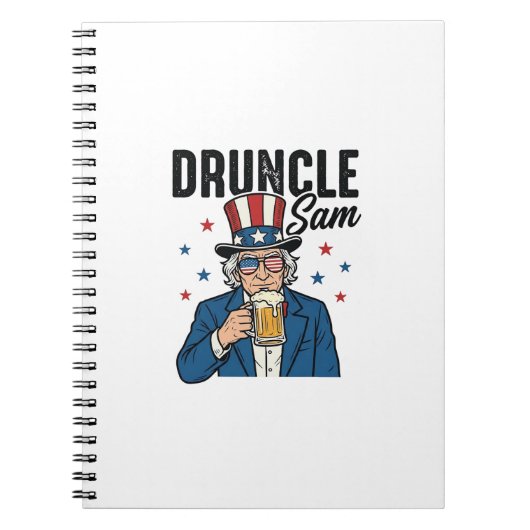 Carnet Oncle Sam drôle de conception vectorielle de bière (Devant)