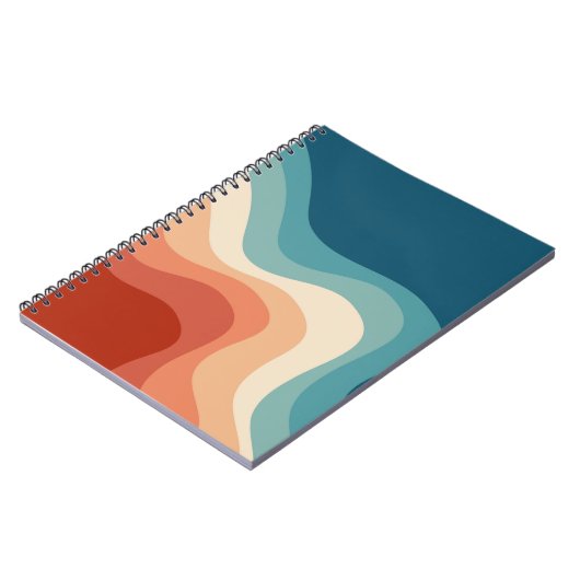 Carnet Ondes de style rétro (Côté gauche)