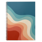 Carnet Ondes de style rétro (Devant)