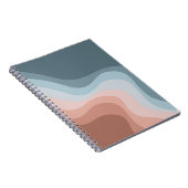 Carnet Ondes de style rétro bleu et rose (Côté Droit)
