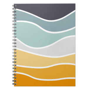 Carnet Ondes de style rétro en été coloré