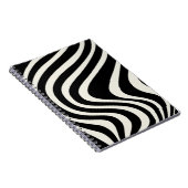 Carnet Ondes de style rétro noir et blanc (Côté Droit)