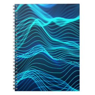 Carnet Ondes néon de nombreuses lignes et lignes abstrait