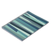 Carnet Ondes océaniques géométriques bleues (Côté gauche)