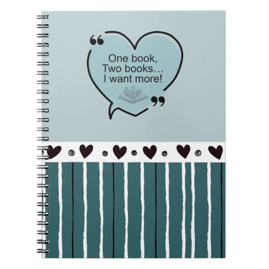 Carnet One Book, Two Books... I Want More! (Devant)