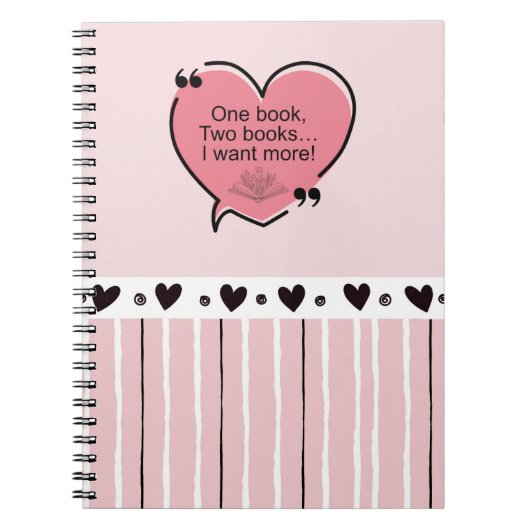 Carnet One Book, Two Books... I Want More! (Devant)